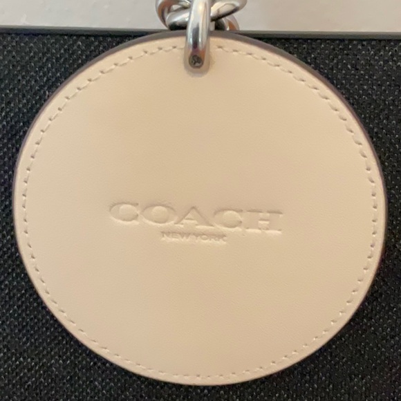 Coach Leather Beachball Bag Charm Keychain - Picture 3 of 6